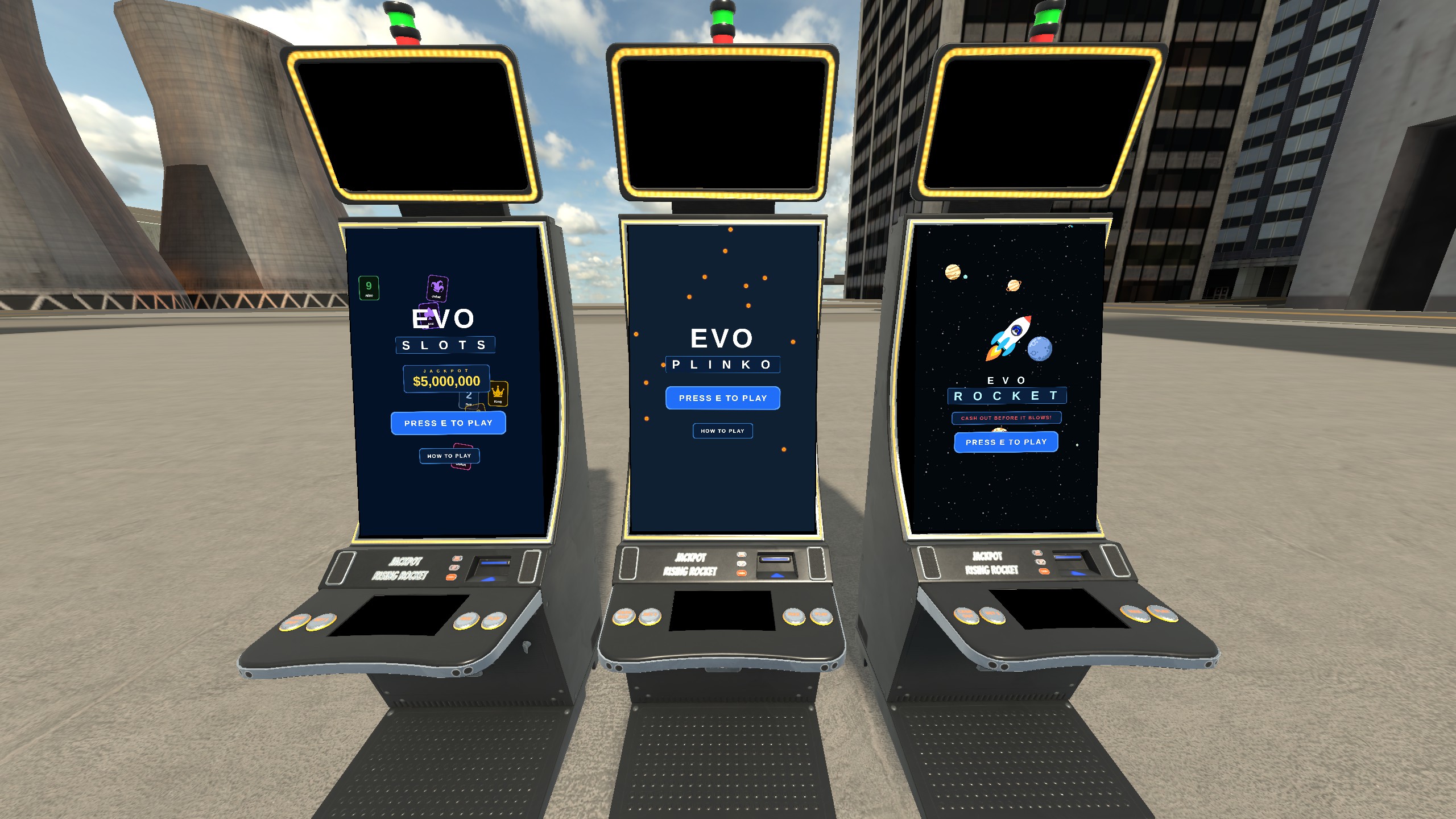Gambling Machines Start Screens