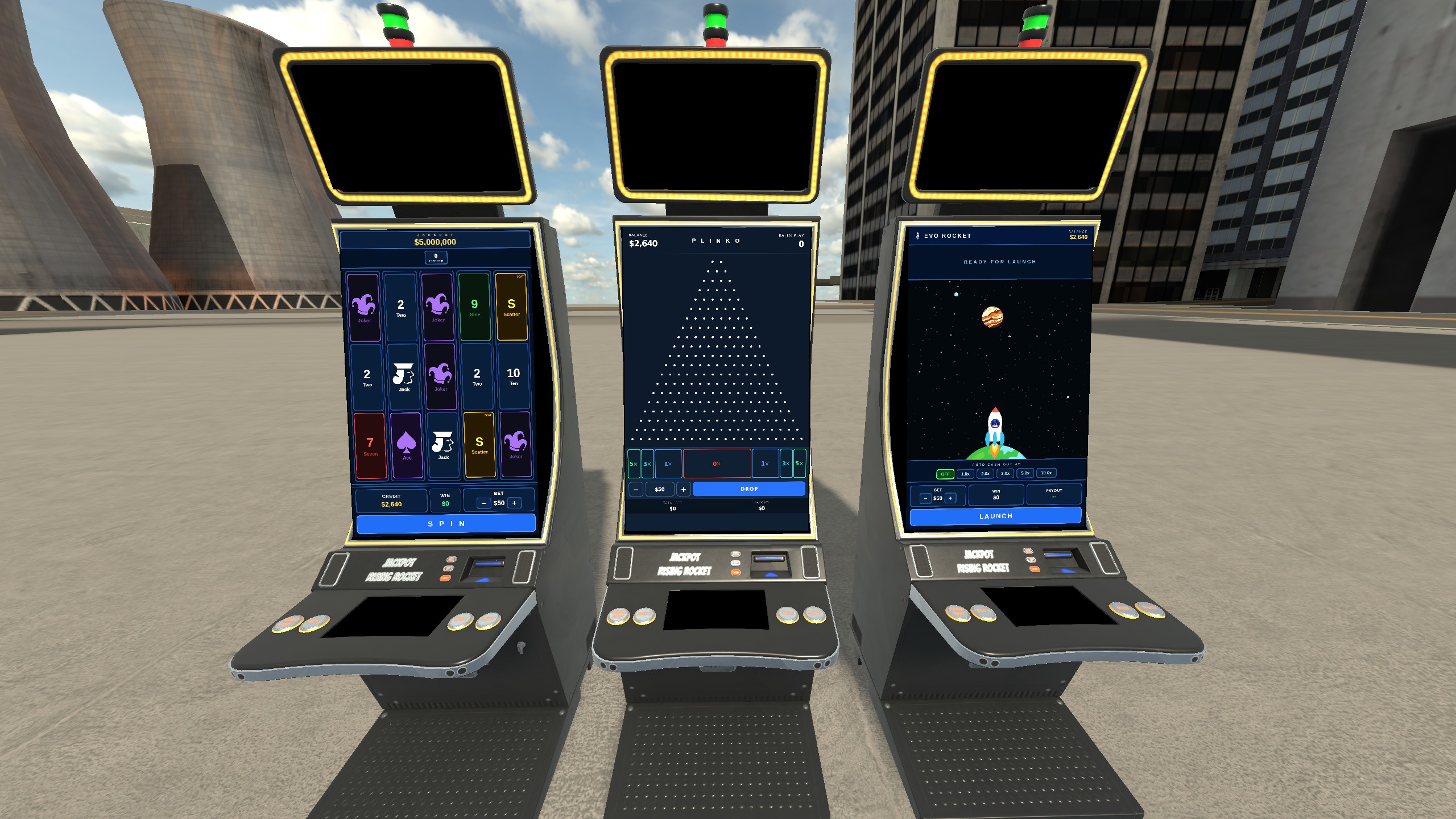 Gambling Machines Play Screens